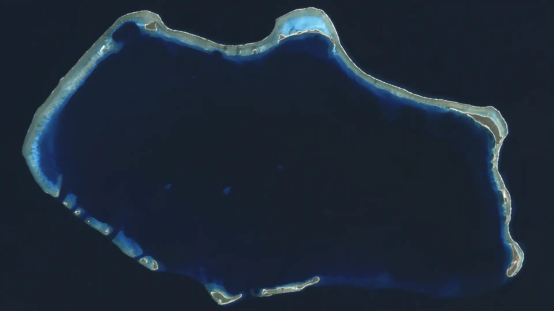 Bikini Atoll aerial view