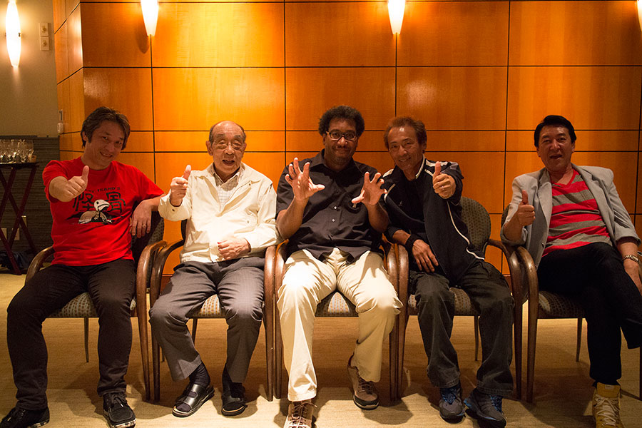 Left to right: Shinji Nishkawa, Haruo Najajima, Me, Tsutomu Kitagawa, and Satoshi Bin Furuya