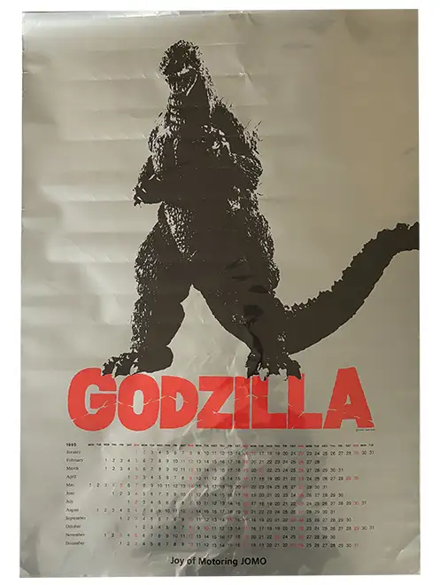 Jomo Godzilla 1995 Poster Calendar