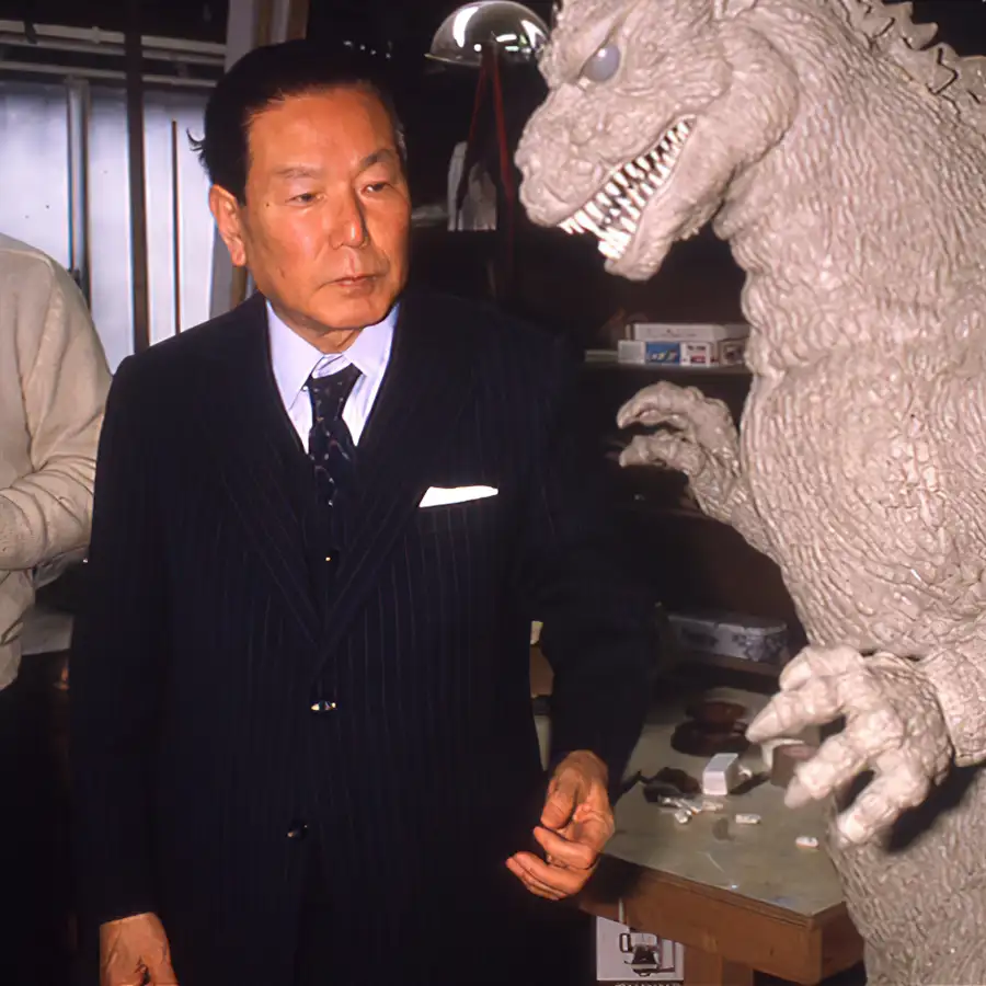Tomoyuki Tanaka and Godzilla 1984 maquette